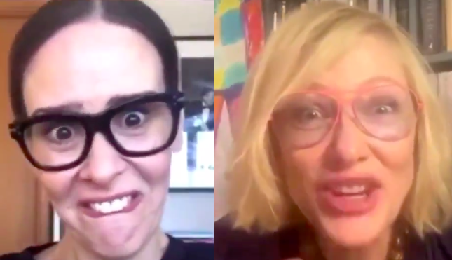 Nothing to see here, just Cate Blanchett telling Sarah Paulson about the time she tried to dye her pubic hair