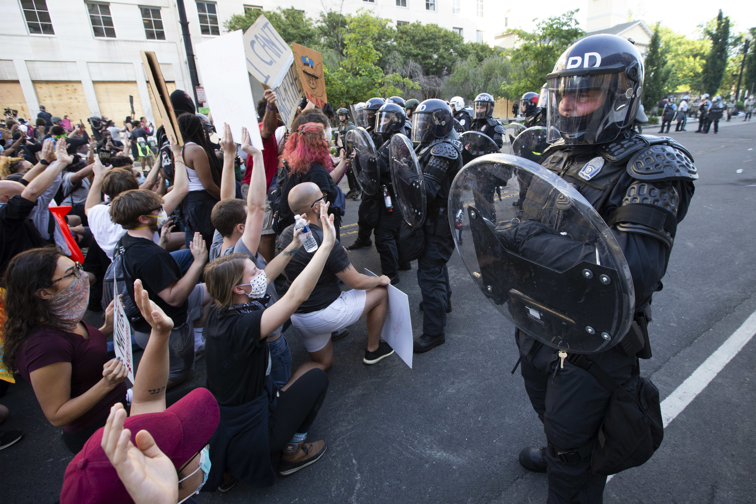 LGBT+ group insists 'Black Lives Matter more than any building' after its offices catch fire during Washington uprising