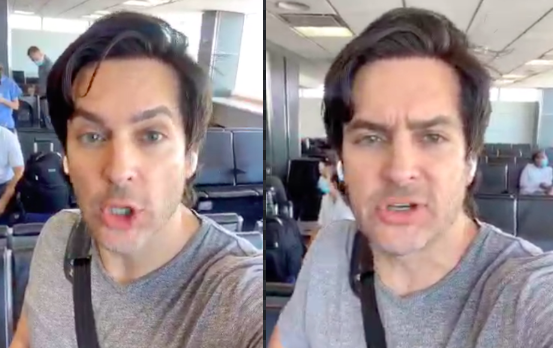 Gay Trump supporter throws epic tantrum after being told to by airline staff to wear a mask on his flight