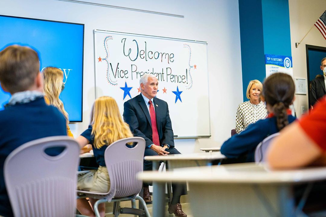 Mike Pence condemned for visit to anti-LGBT+ private school that bans students from discussing sexuality and gender