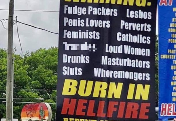 A bigoted protester said these are the people who will 'burn in hellfire', and we don't know about you but it sounds kinda amazing