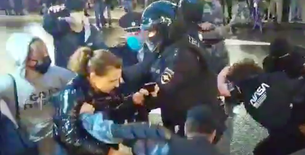 More than 140 Russians protesting against homophobe Vladimir Putin detained and dragged into police vans