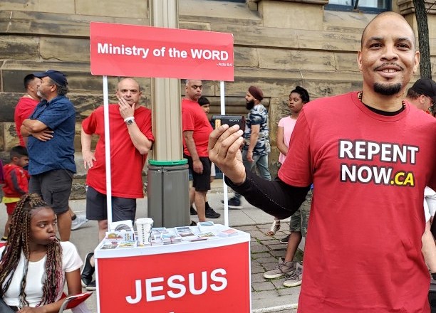 Street preacher broke a wrestling commentator's leg after he stood up to his hate. Now he claims he acted in 'self-defence'