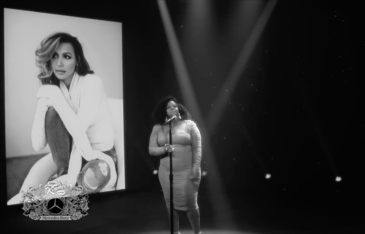 Glee star Amber Riley performs powerful, soul-stirring musical tribute to her 'favourite duet partner' Naya Rivera