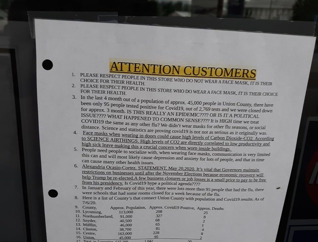 Anti-mask grocery store goes on homophobic conspiracy rant attacking queer folk for 'spreading deadly diseases'