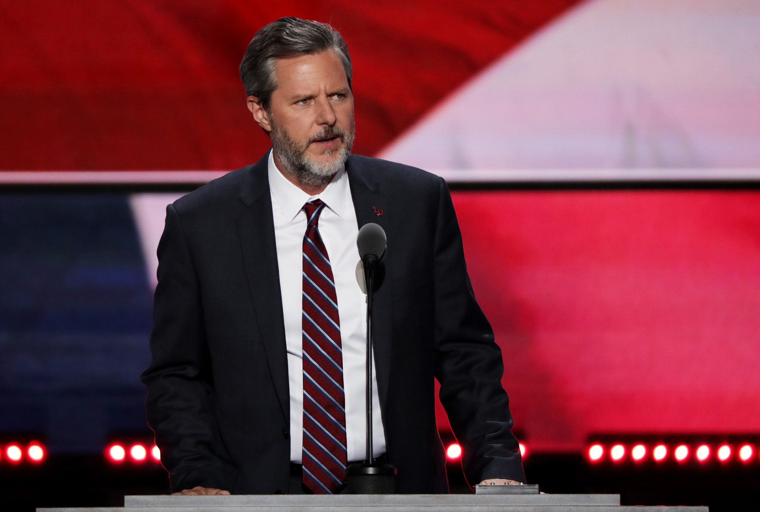 Jerry Falwell Jr sues his old university for 'damaging his reputation'. Nothing to do with his homophobia or pool boy sex scandal, then