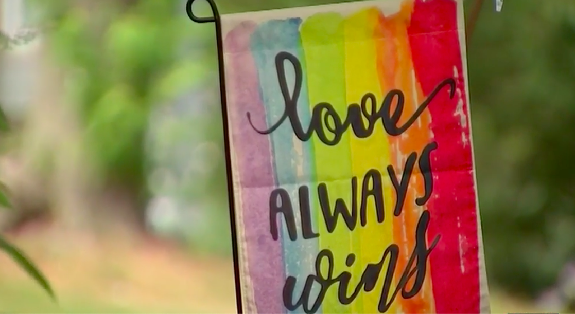 Debased homophobe punched a gay man's teeth out for flying a Pride flag on his own lawn. He's now been labelled a 'danger to community'