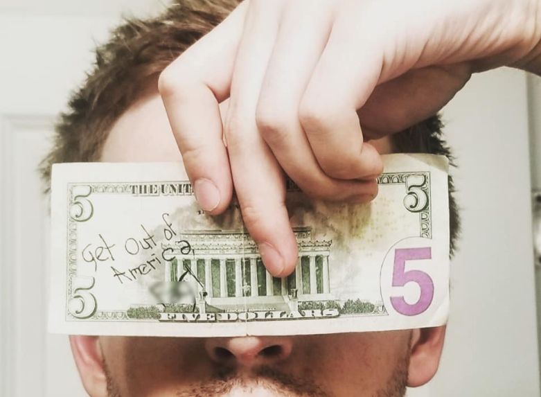 Queer waiter given chilling warning to 'get out of America' on his $5 tip. And, yes, of course it was from a Trump supporter