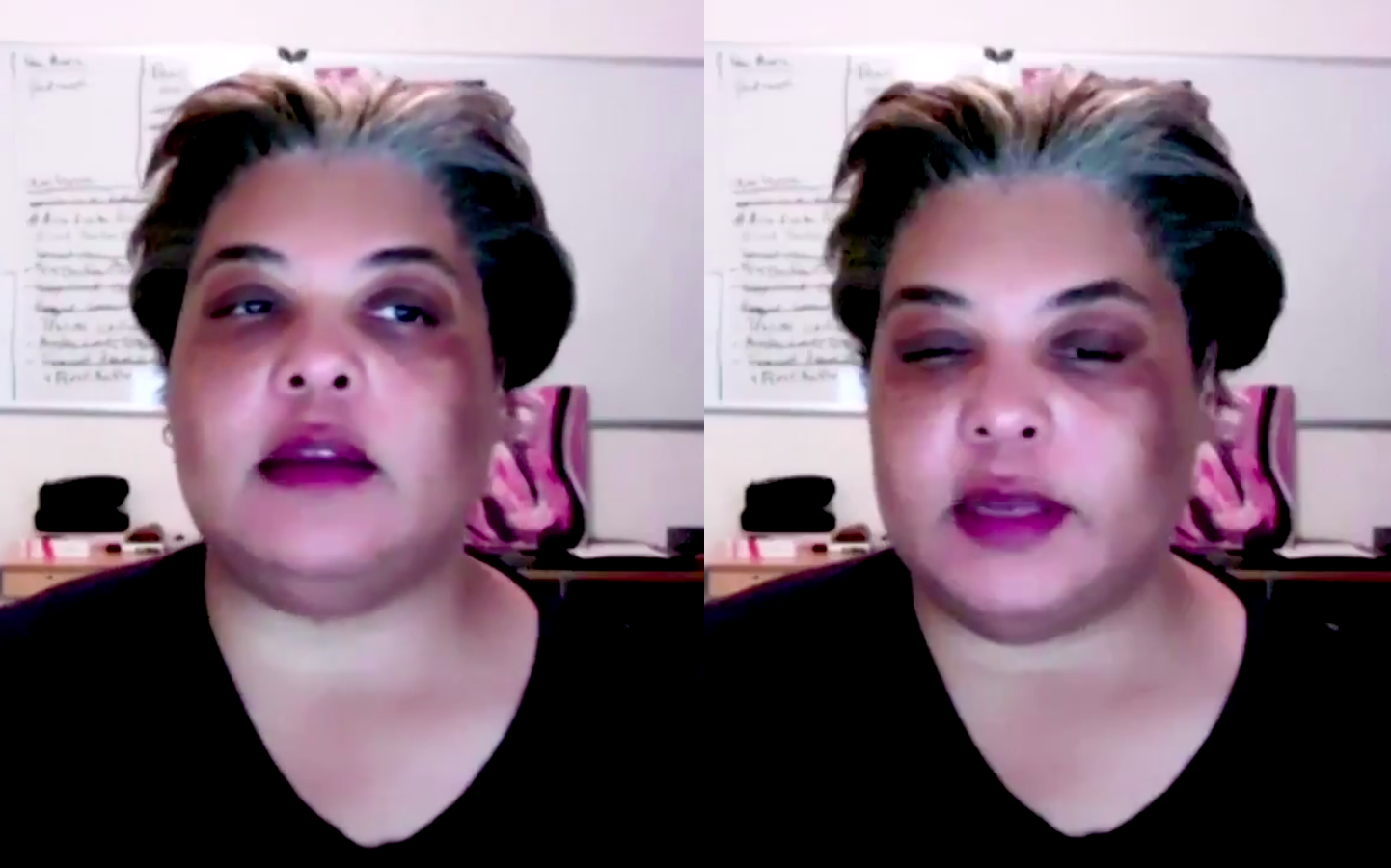 Iconic bisexual writer Roxane Gay claims make-up was photoshopped onto her face while she was discussing women's suffrage