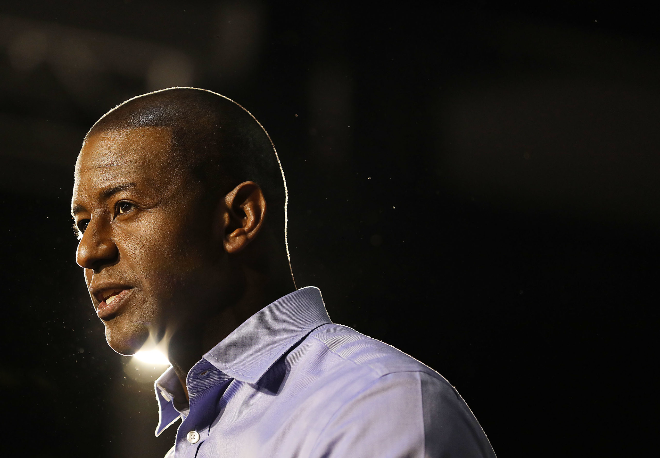 Democrat Andrew Gillum says he's 'cried every day' since he was found in a hotel with a gay escort who 'overdosed on meth'