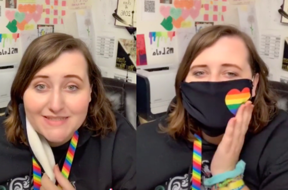 Bisexual teacher banned from flying the Pride flag in her classroom because it's 'political'. She's not taking it lying down