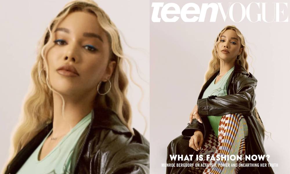 Munroe Bergdorf talks schooling 'racist snakes' while casually gracing the front cover of Teen Vogue