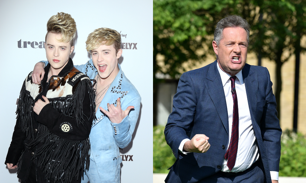 Jedward school Piers Morgan in humility during furious clash over JK Rowling's 'cross-dressing serial killer' book