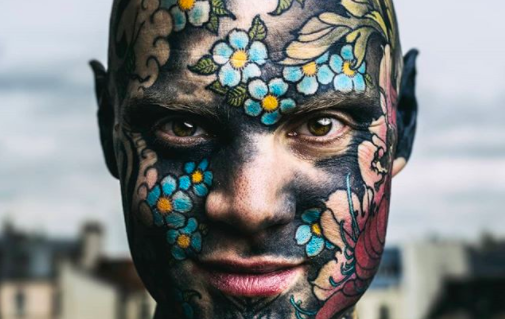 School teacher tattooed from head-to-toe, including his tongue and eyeballs, hopes to make children less homophobic