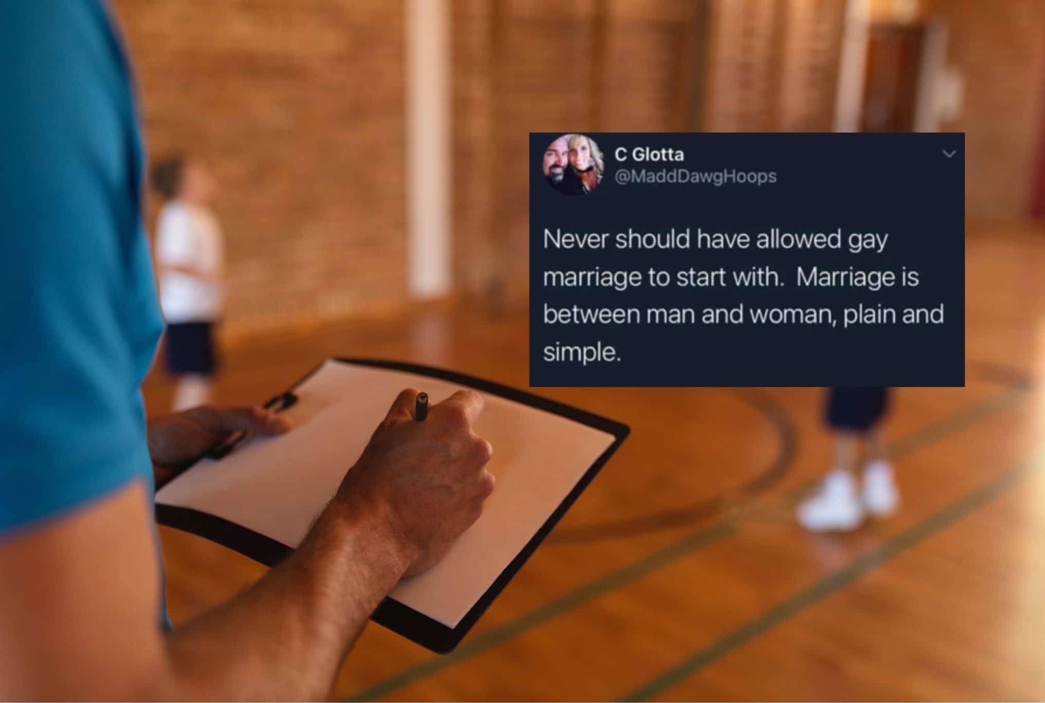 Thousands demand high school fire homophobic coach who claimed equal marriage 'should never have been allowed'