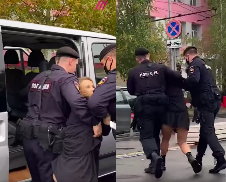 Pussy Riot members arrested after decorating Russian government buildings with Pride flags for Putin’s birthday