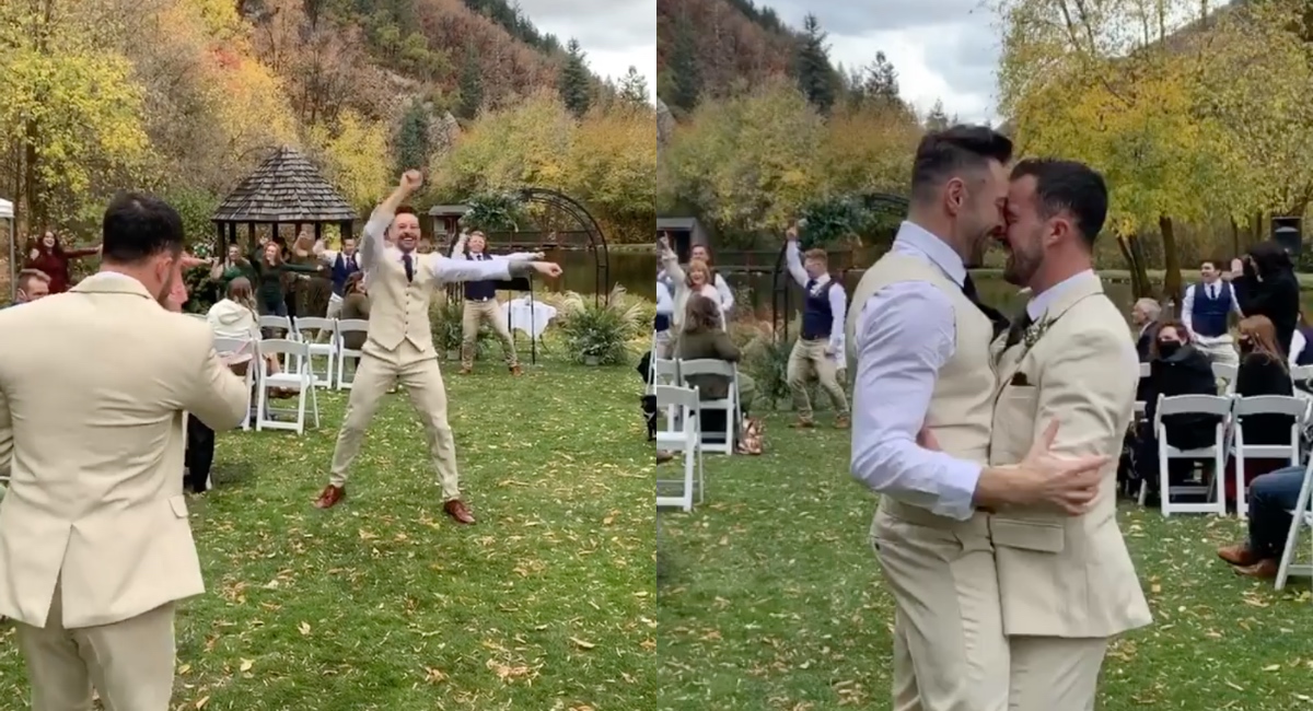 Gay groom's 'Stupid Love' wedding flashmob divides the internet into those who have hearts and those who don't