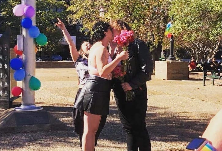 Non-binary witch holds queer 'marriage-a-thon' before Amy Coney Barrett can do anything about it