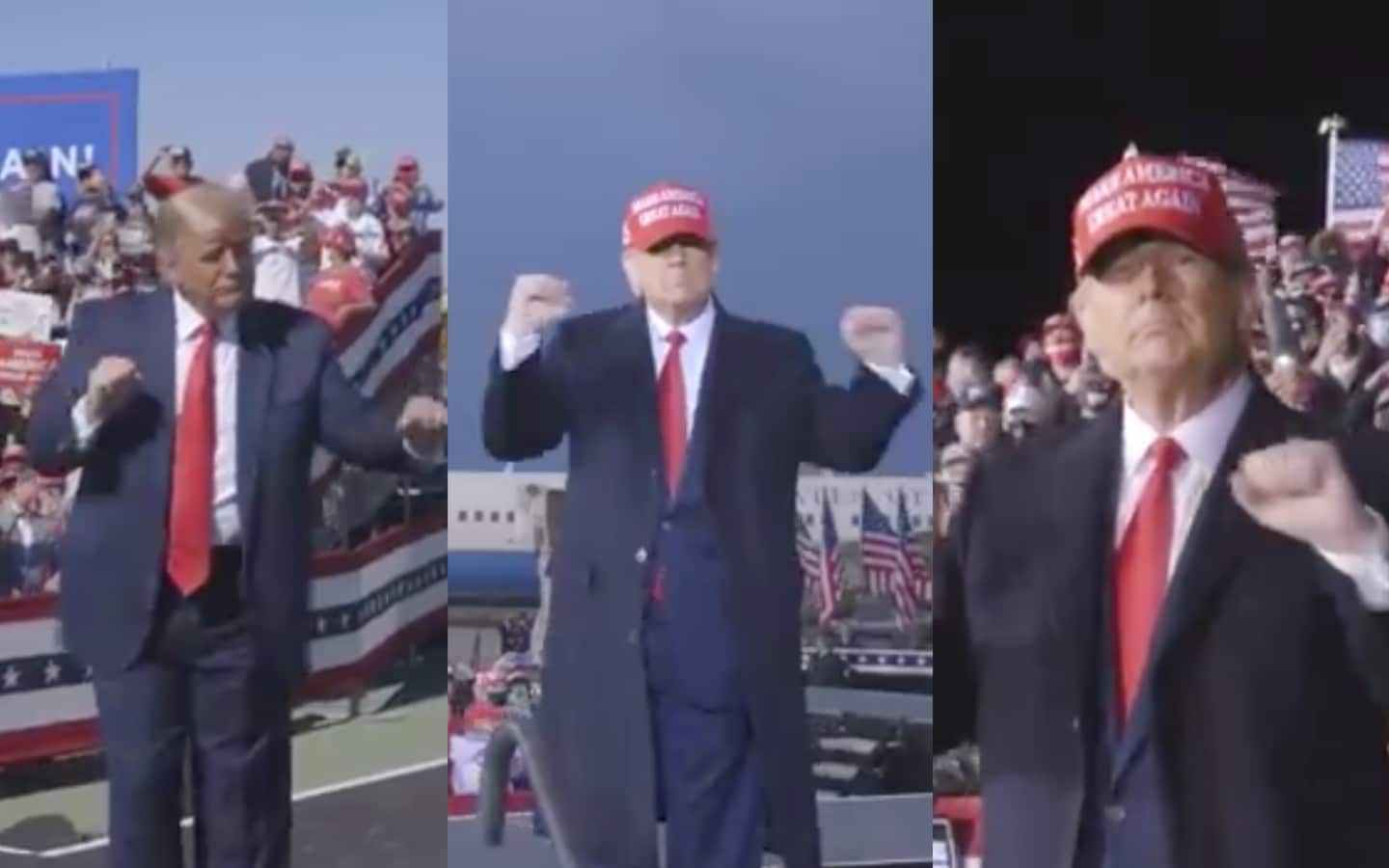 Donald Trump drops bizarre supercut of him dancing to Village People's YMCA – a song that's definitely, definitely not about gay sex