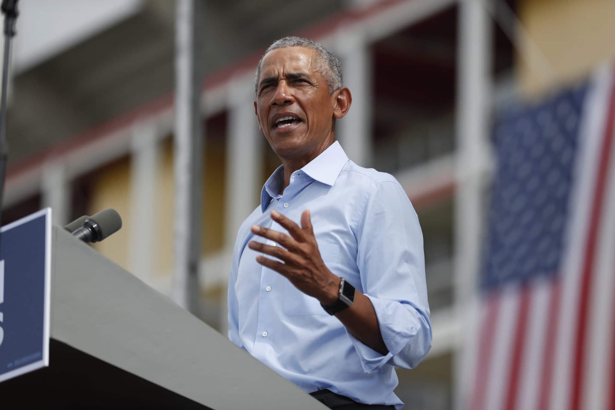 Barack Obama attributes a lot of Donald Trump's success to 'big chunks' of the US where homophobia is still rife