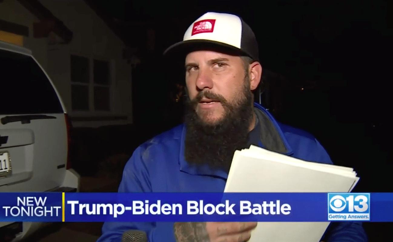 Fragile Trump supporter files restraining order after children decorate his street in LGBT+ chalk art