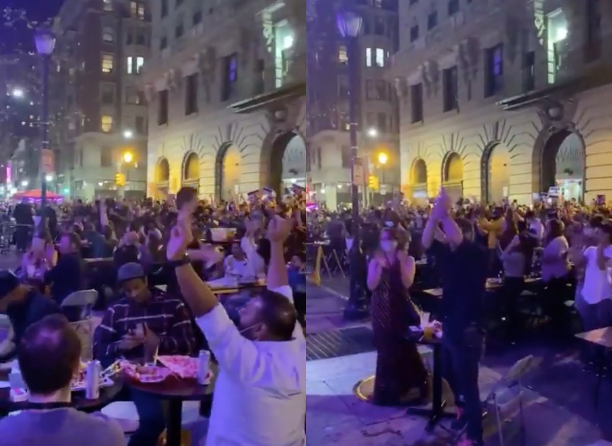 Triumphant moment gay bar erupts in cheers after president-elect Joe Biden gives historic shout-out to trans people in victory speech