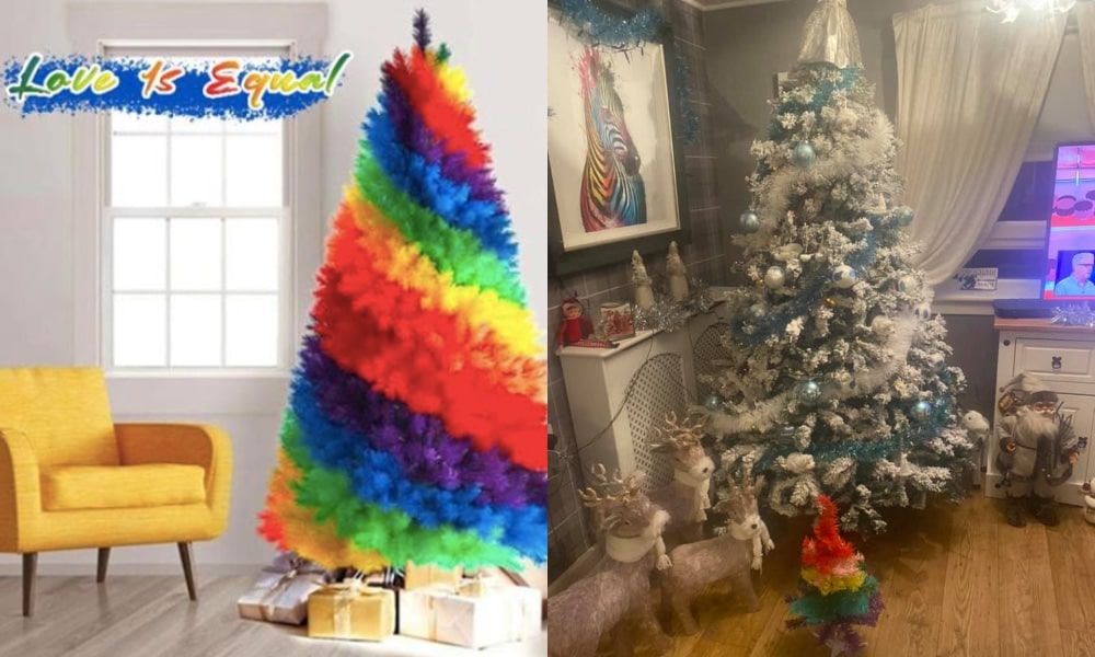 Man orders rainbow Christmas tree to celebrate equality and love – but it backfires, badly