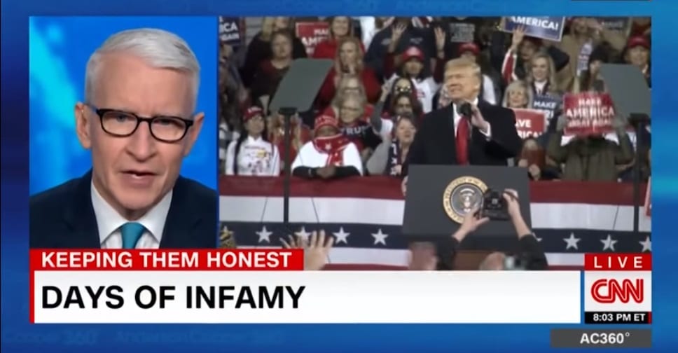 Anderson Cooper eviscerates 'deserter' Donald Trump over preposterous 'wartime president' claim