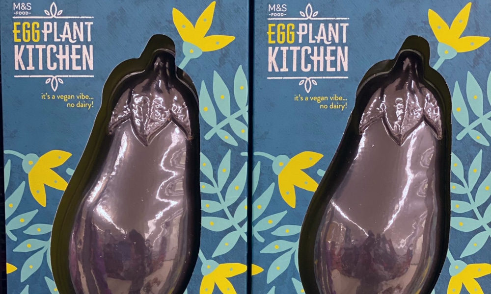 M&S launches girthy 'eggplant' chocolate egg shaped like an aubergine and we can only assume it means the Easter bunny is a bottom
