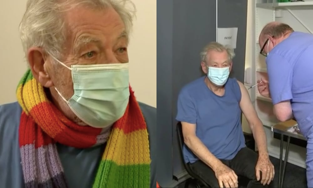 Ian McKellen wants to give the NHS 'a big hug' after receiving coronavirus vaccine: 'I feel very lucky'