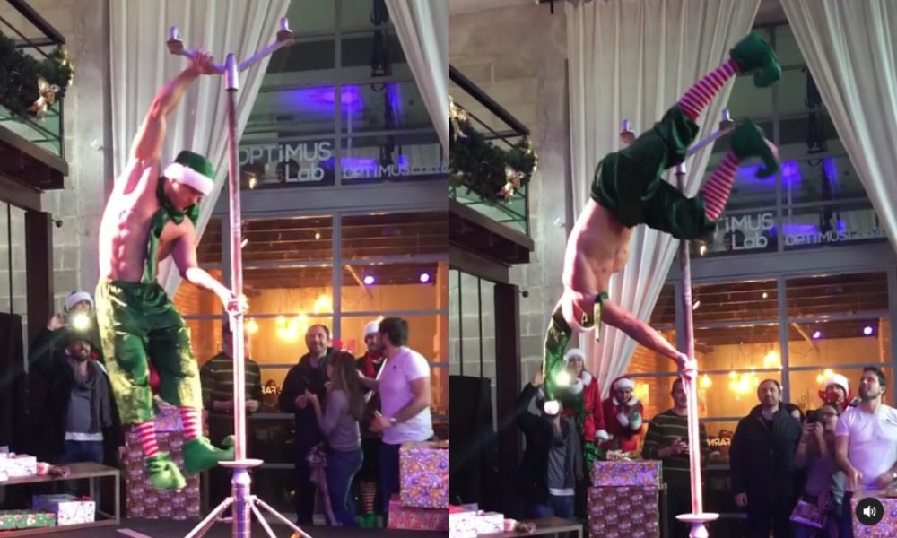 Pole-dancing elf performs sexual and mesmerising routine Mariah Carey's 'All I Want for Christmas Is You'