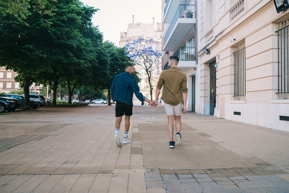 Gay couple terrified to hold hands or kiss in public after being threatened and 'told to die' by homophobic thugs