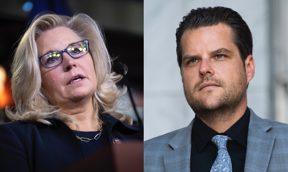 Liz Cheney spokesperson mocks Matt Gaetz for carrying a beauty bag: 'Men don't wear makeup'