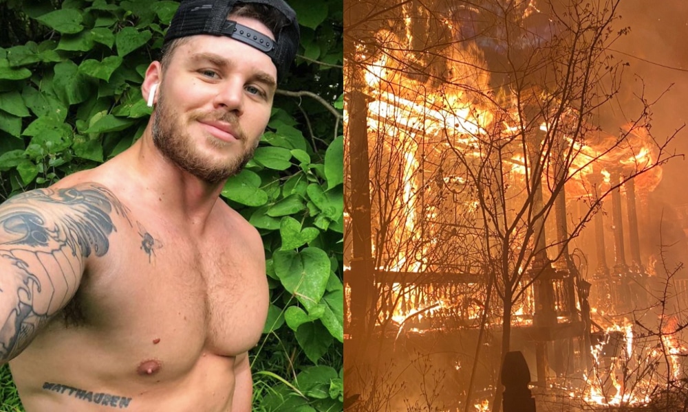 OnlyFans star Matthew Camp narrowly escapes after home was set on fire while he was sleeping