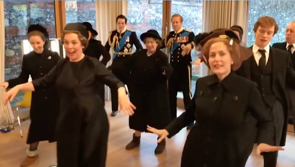 Gillian Anderson dances to Lizzo in full Margaret Thatcher drag with The Crown cast: 'It was so humiliating'