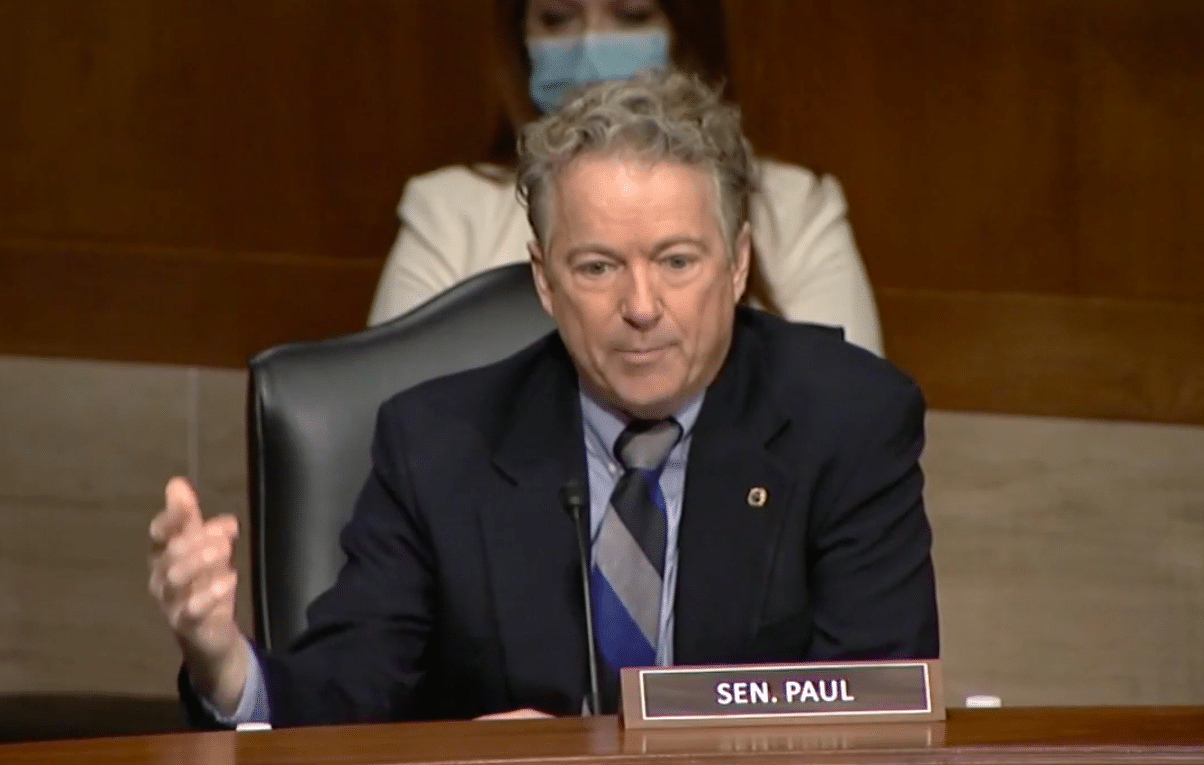 Bitter Republican Rand Paul grills Biden's education nominee with the same transphobic question. Over and over again