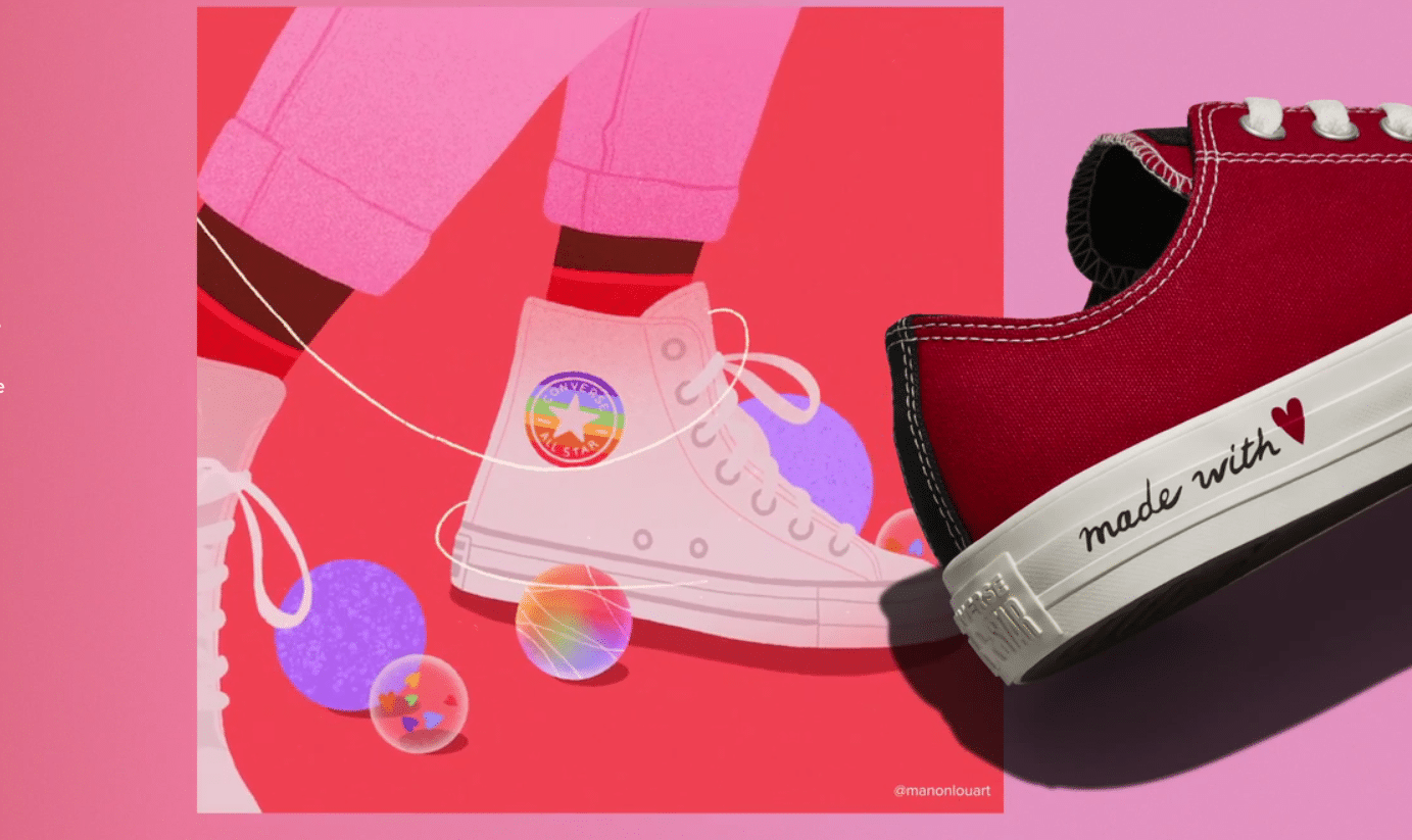 Converse screams 'gay rights' with new rainbow Valentine's Day shoe collection
