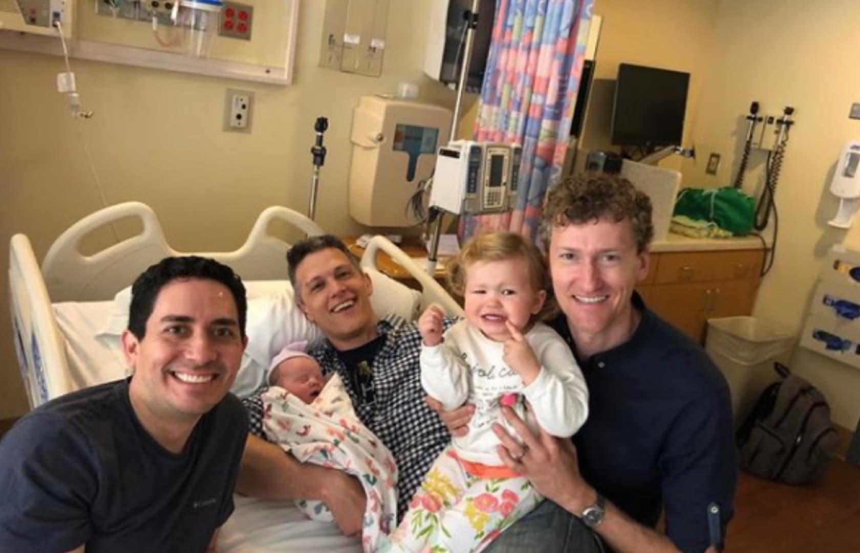 Gay throuple open up about historic fight for all three to be named their children's fathers