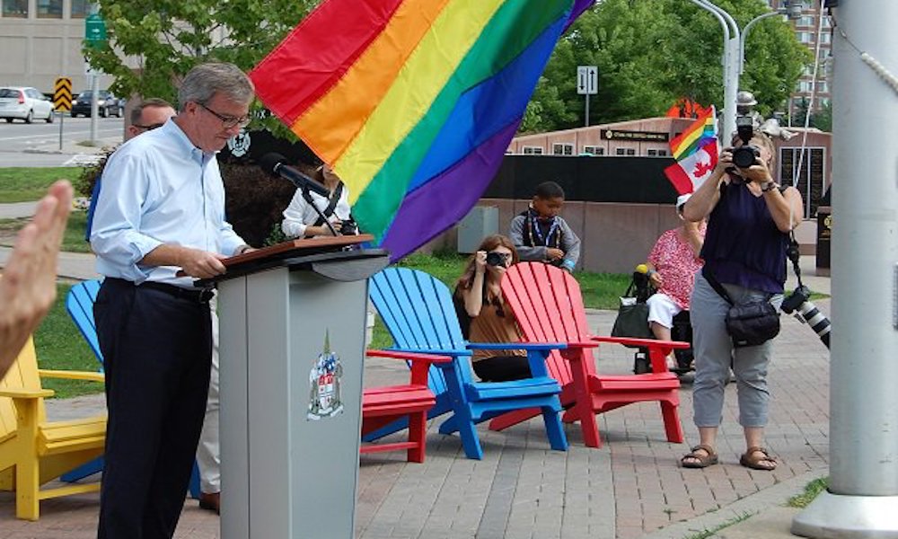 Justin Trudeau declares 'no place for hate' in Canada after gay mayor's home targeted by homophobes