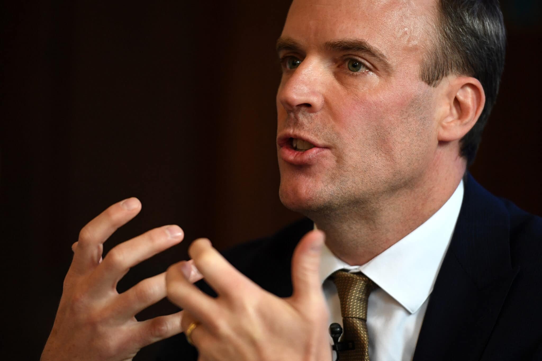The government wants trade deals with nations that violate human rights, says foreign secretary Dominic Raab