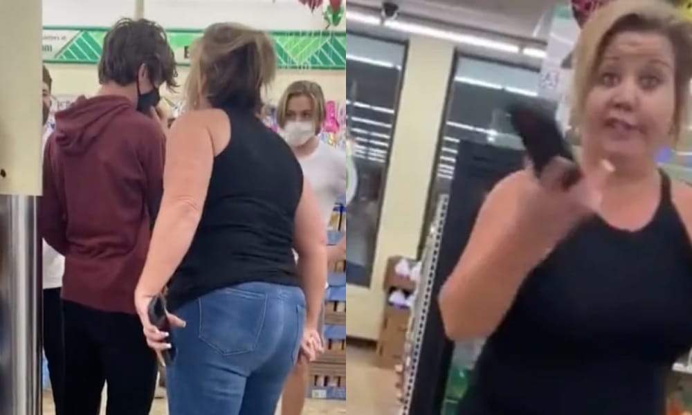 'Hateful Karen' throws homophobic fit as she asks teen if he 'likes it up the a**hole'