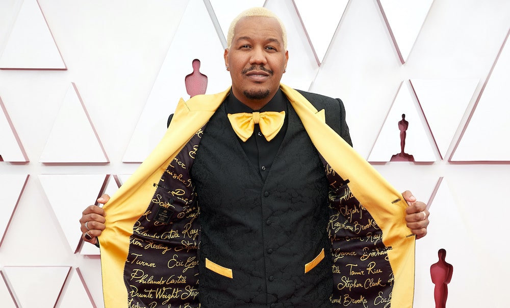 Oscar-winner Travon Free's suit makes powerful statement about police brutality