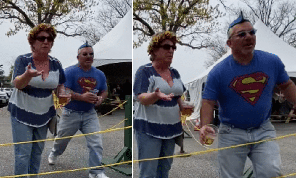 School official hurls beers at diners filming his wife's vile transphobic rant