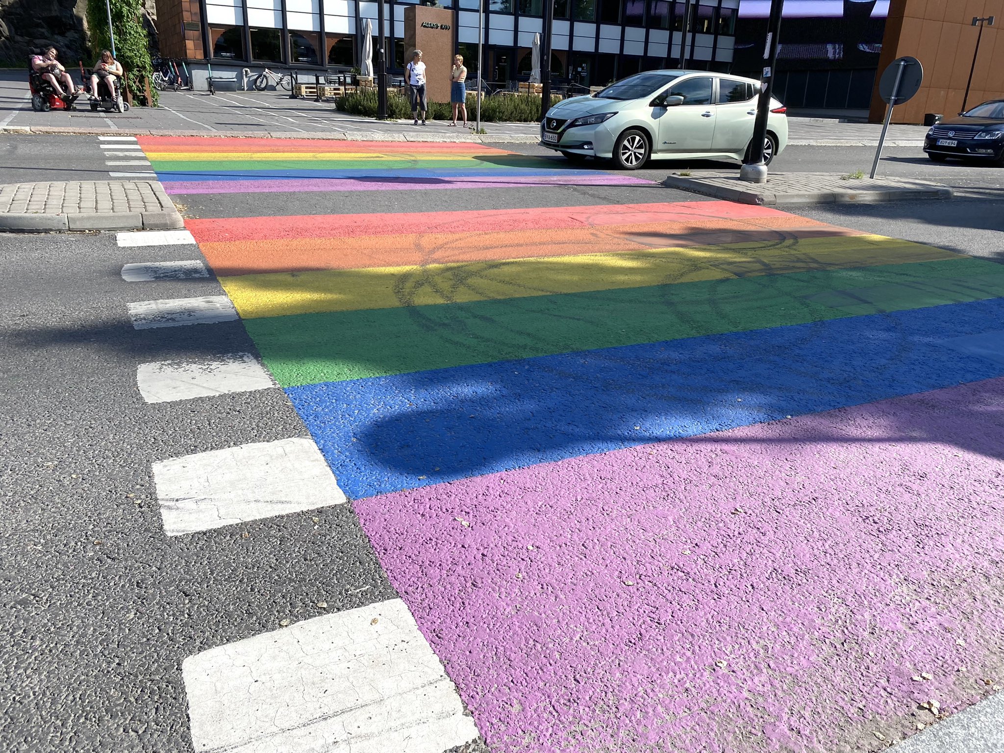 Police order rainbow Pride crossing to be painted over just one day after it was installed