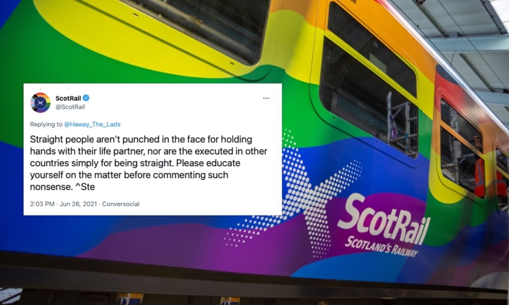 ScotRail hero Ste shuts down Twitter troll whining that there’s no 'straight Pride train'