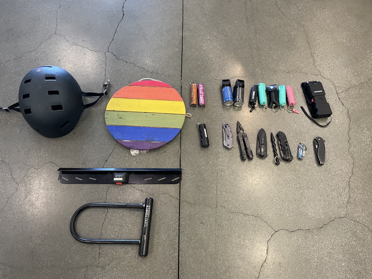 Knives, stun gun and pepper spray found after protest over trans-inclusive spa turns violent