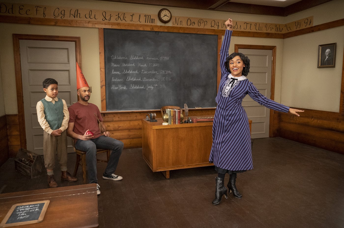 Ariana DeBose plays singing and dancing teacher Emma Tate in Schmigadoon!.