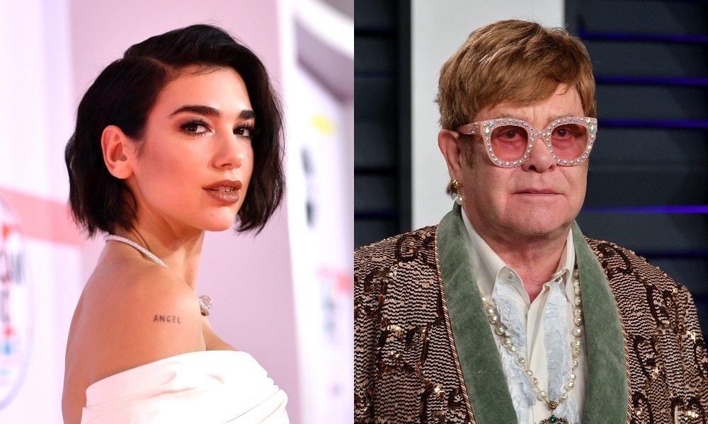 Dua Lipa sings Broadway-style duet with Elton John at the Royal Albert Hall