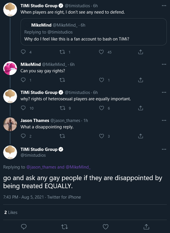 TiMi Studio Group tweets