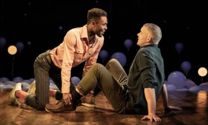Sparks fly as Russell Tovey and Omari Douglas bring queer, cosmic love story to the West End